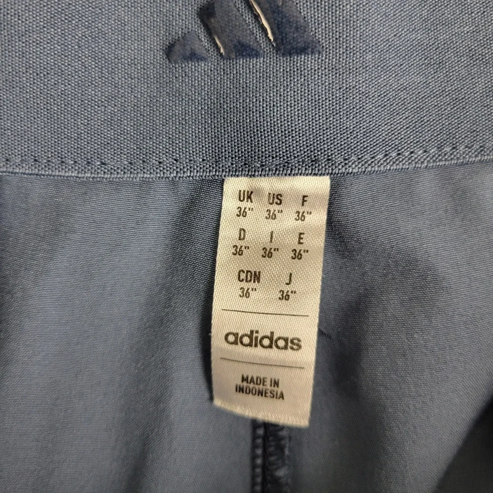 Adidas‎ Mens 36 Blue Herringbone Elastic Waist Chino Stretch Golf Shorts
